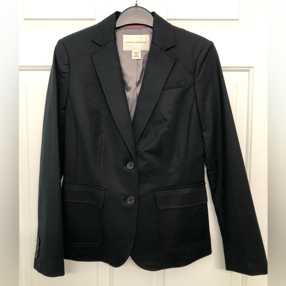 Banana Republic Black Blazer, 0P, Like new